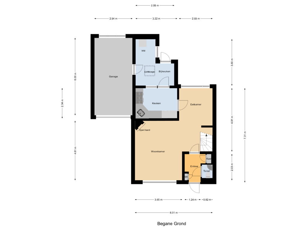 Bekijk plattegrond van Begane Grond van Tulpstraat 12