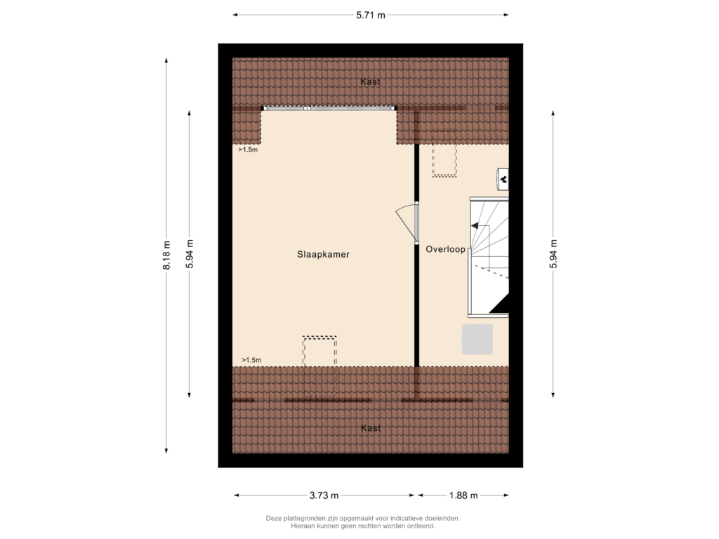 Bekijk plattegrond van Tweede verdieping van Dopheide 21