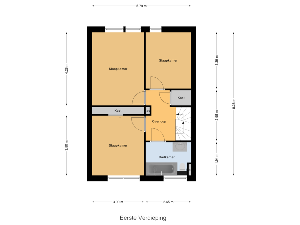 Bekijk plattegrond van Eerste Verdieping van De Zoom 13