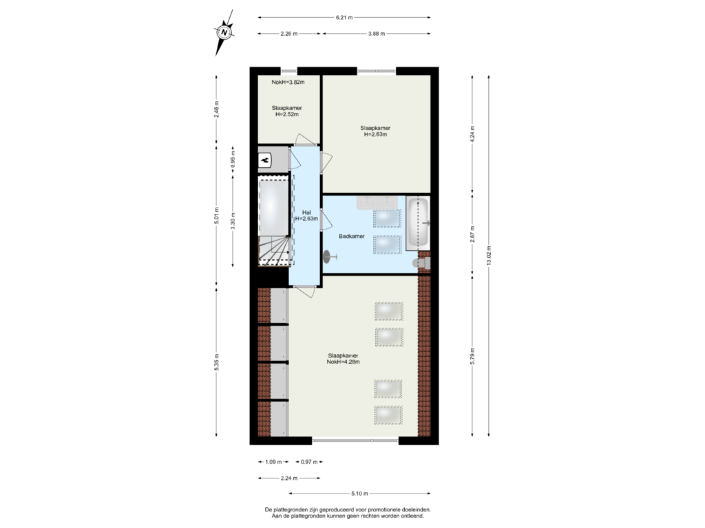 Bekijk plattegrond van Verdieping 2 van Nieuwe Binnenweg 257-A