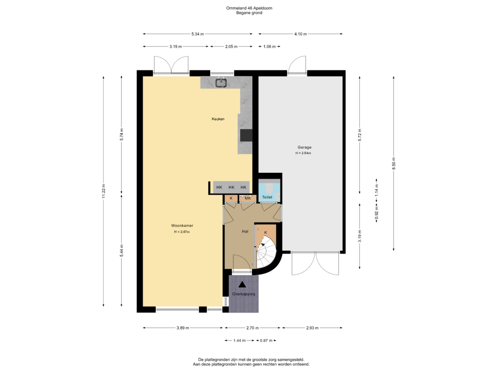 Bekijk plattegrond van Begane grond van Ommeland 46