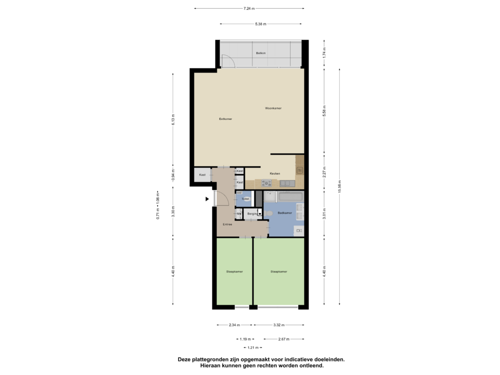 Bekijk plattegrond van Appartement van Paradijslaan 105