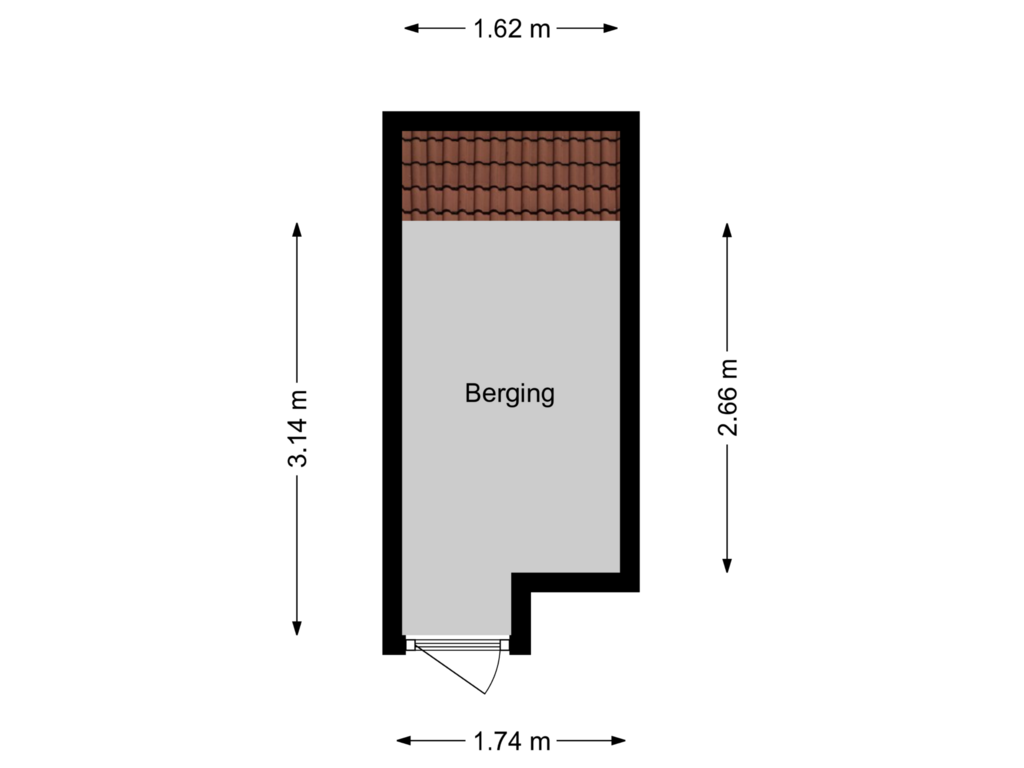 Bekijk plattegrond van Berging van Krugerplein 2-1