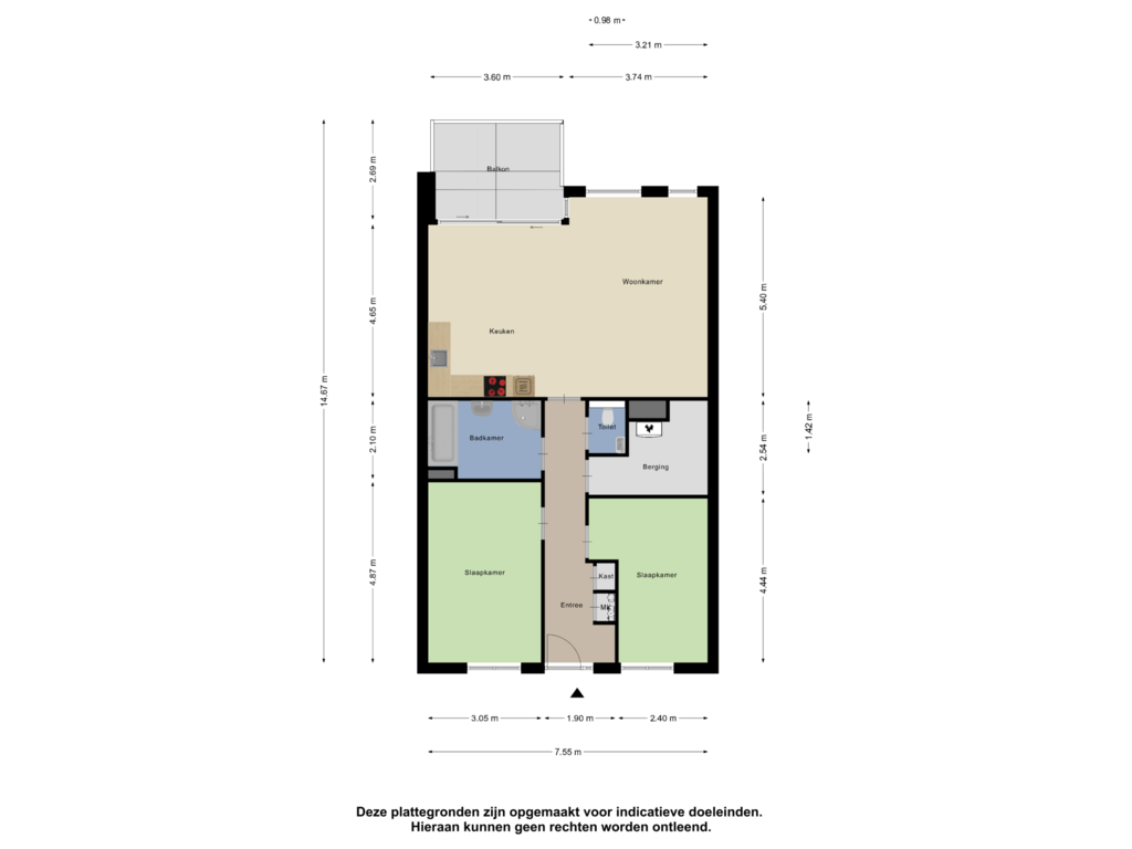 Bekijk plattegrond van Appartement van Meerwater 134