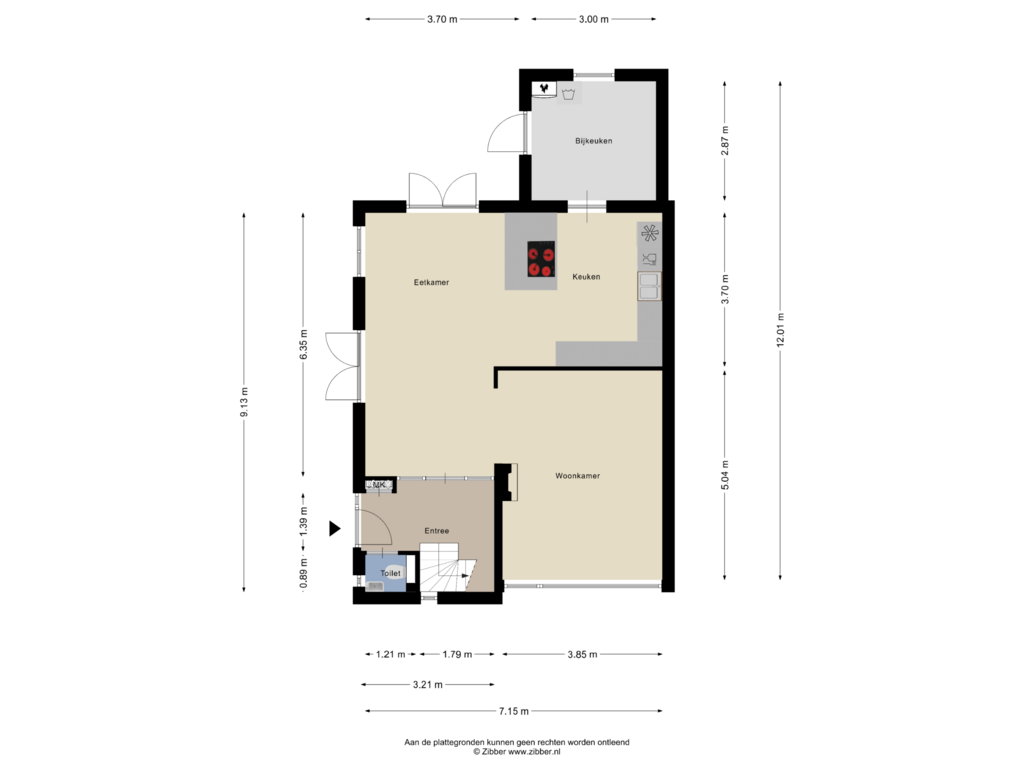 View floorplan of Begane Grond of Paulus Potterstraat 38