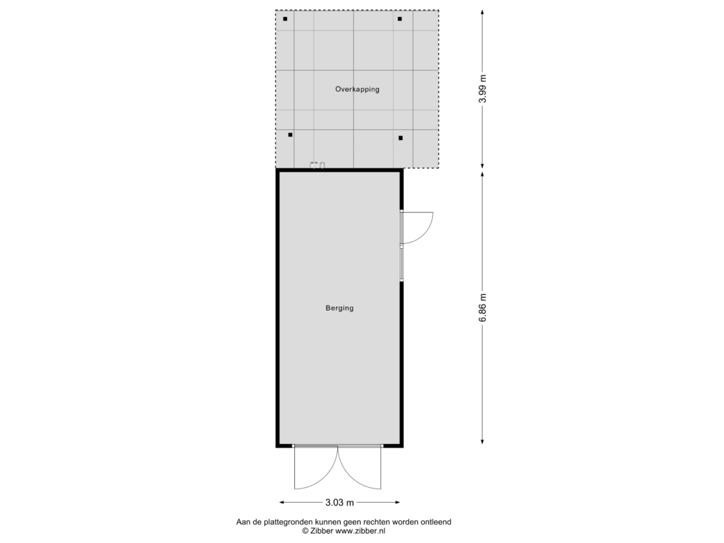 View floorplan of Berging of Paulus Potterstraat 38