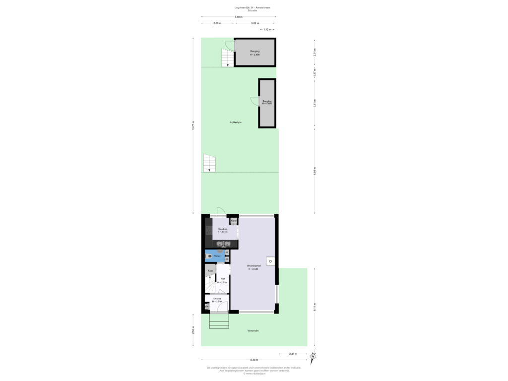 View floorplan of Situatie of Legmeerdijk 34