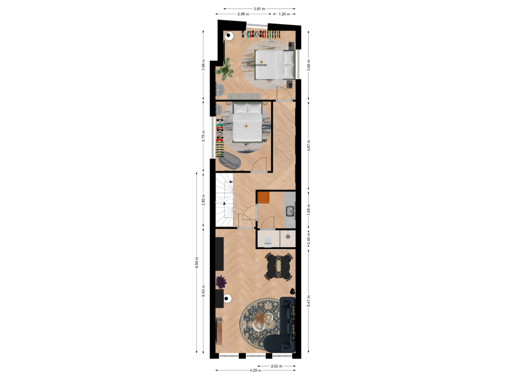 Bekijk plattegrond van 1e Verdieping van Nieuwe Mare 5