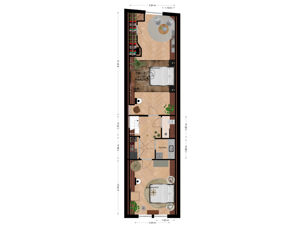 Bekijk plattegrond van 2e Verdieping van Nieuwe Mare 5