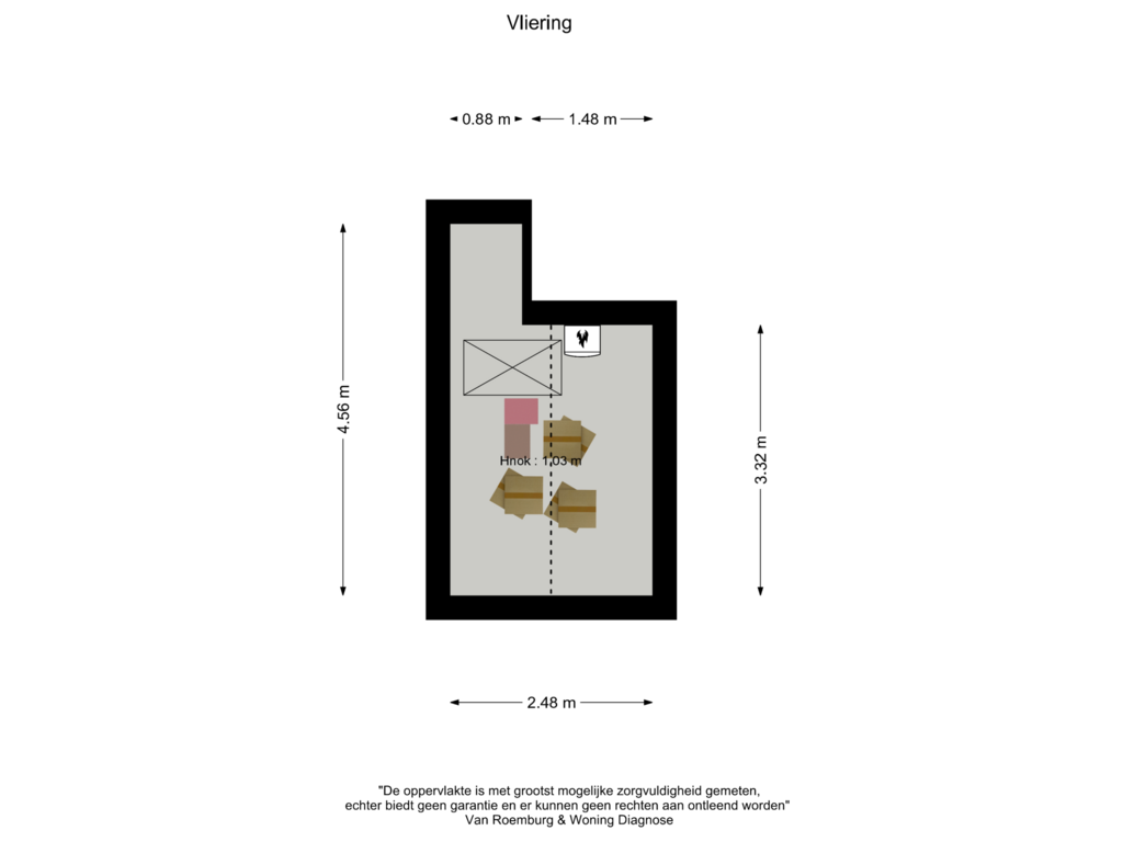 View floorplan of Vliering of Sarphatistraat 93-4