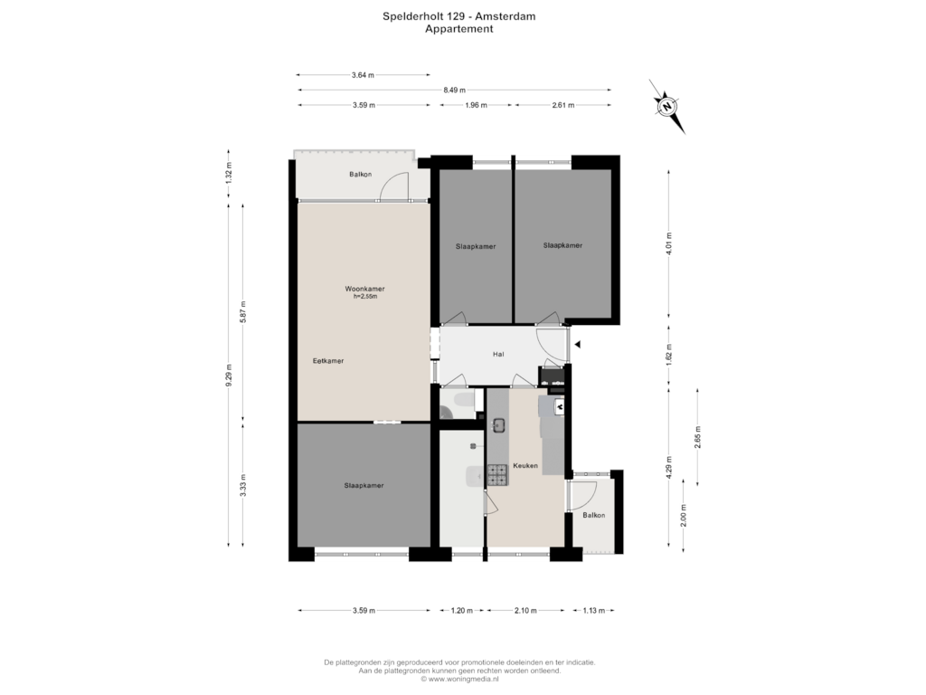 View floorplan of Appartement of Spelderholt 129