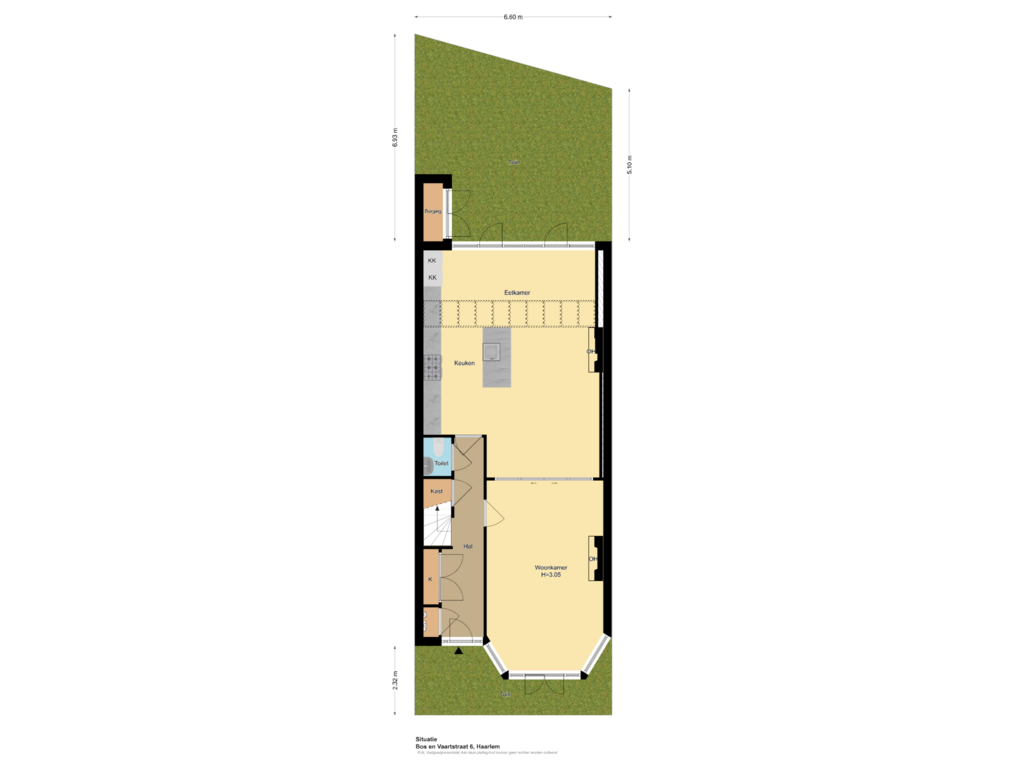 View floorplan of Situatie of Bos en Vaartstraat 6