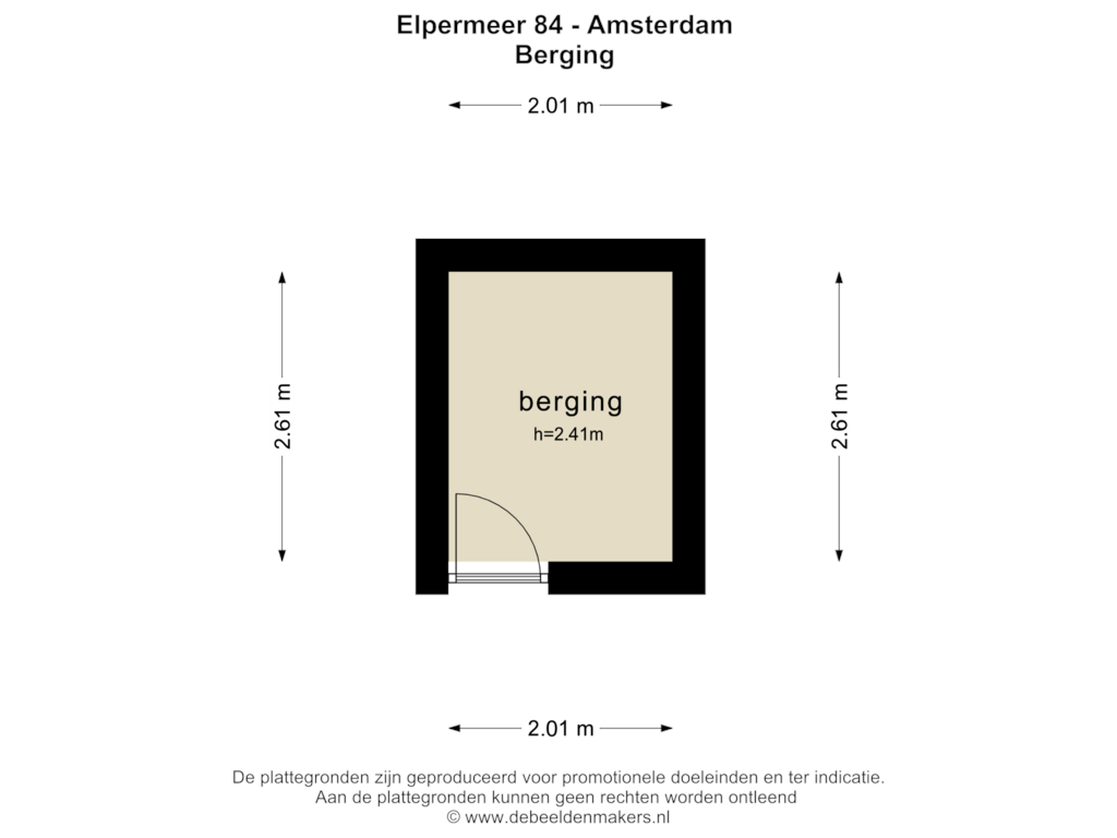 View floorplan of BERGING of Elpermeer 84