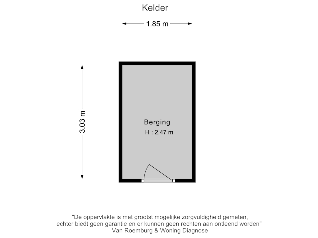 Bekijk plattegrond van Berging van Keizersgracht 515-G