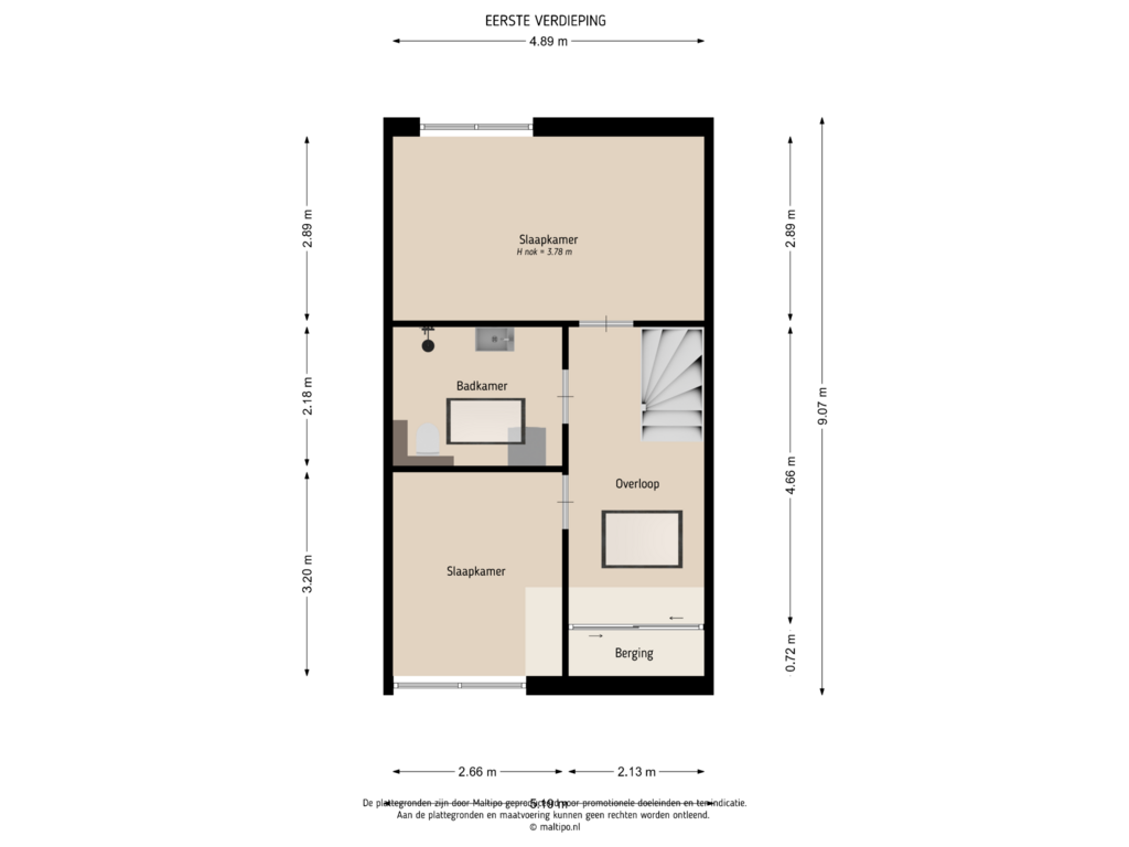 View floorplan of Eerste verdieping of Albert van Dalsumlaan 765