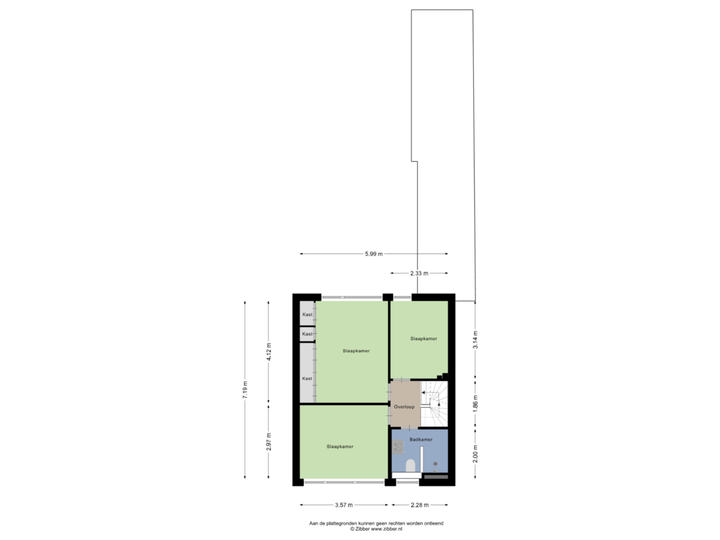 Bekijk plattegrond van Eerste Verdieping van Grote Belt 18