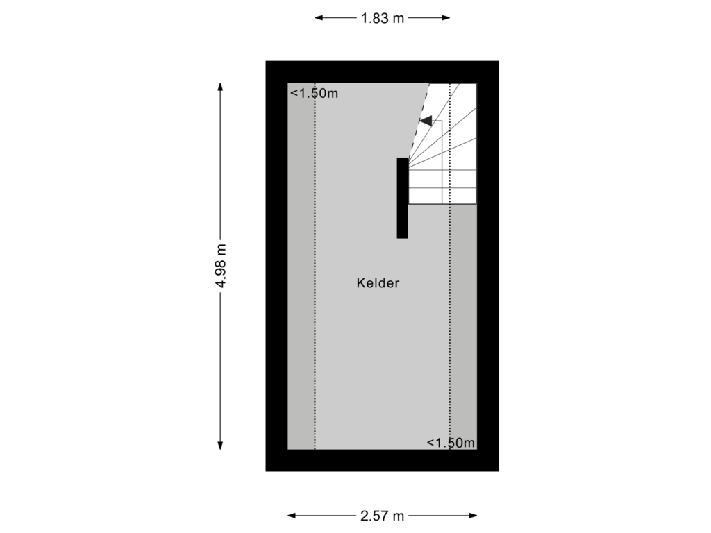 Bekijk plattegrond van Kelder van Wolfstraat 3