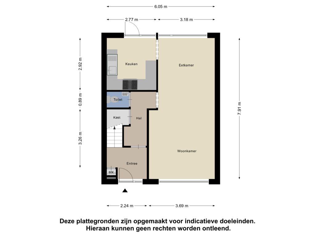 Bekijk plattegrond van Begane Grond van van Oldenbarneveltstraat 38