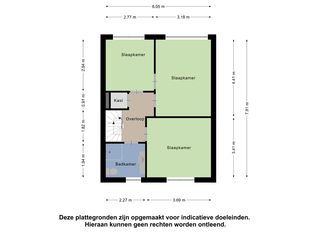 Bekijk plattegrond van Eerste Verdieping van van Oldenbarneveltstraat 38