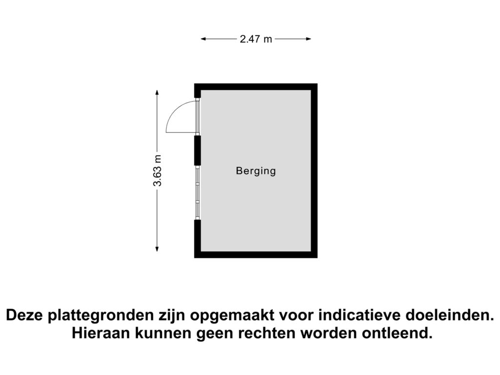 Bekijk plattegrond van Berging van van Oldenbarneveltstraat 38