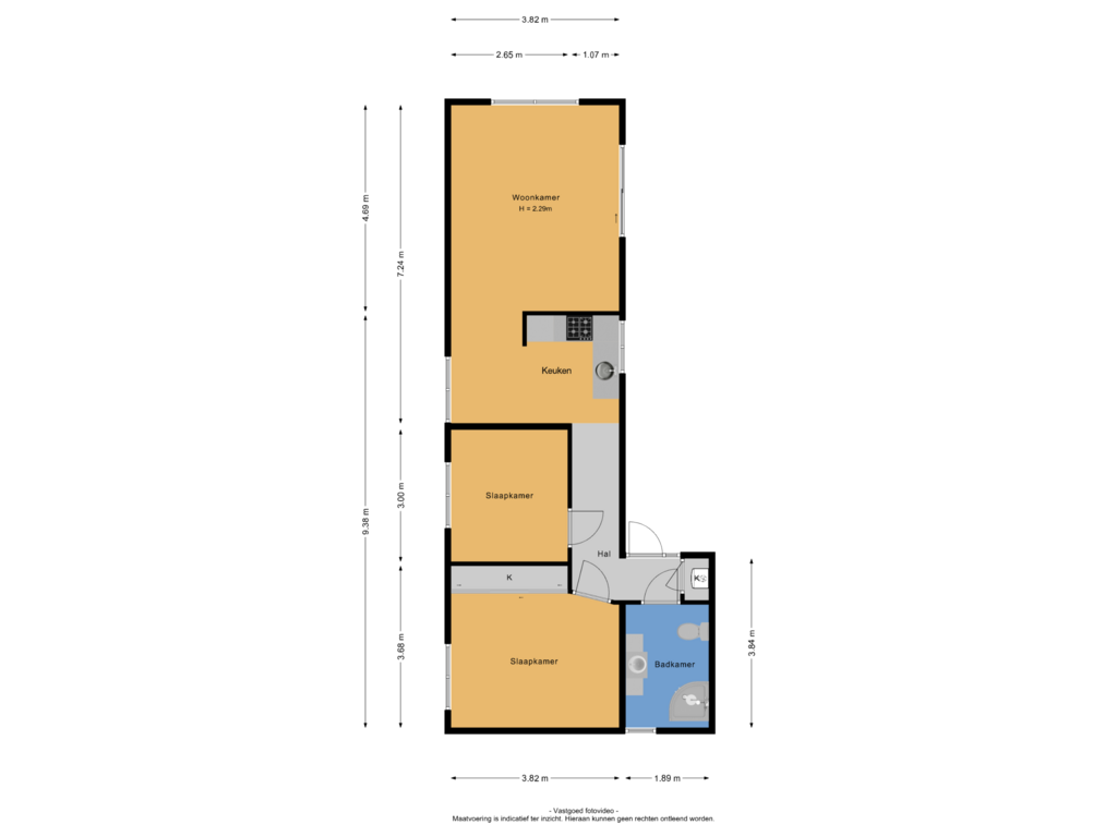 Bekijk plattegrond van Begane grond van Oude Groenestraat 6-199