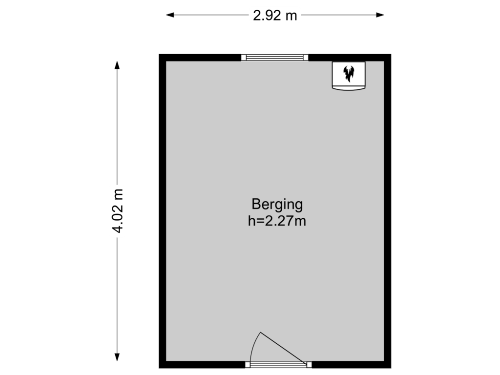 View floorplan of Berging of G.A. Brederolaan 65-A