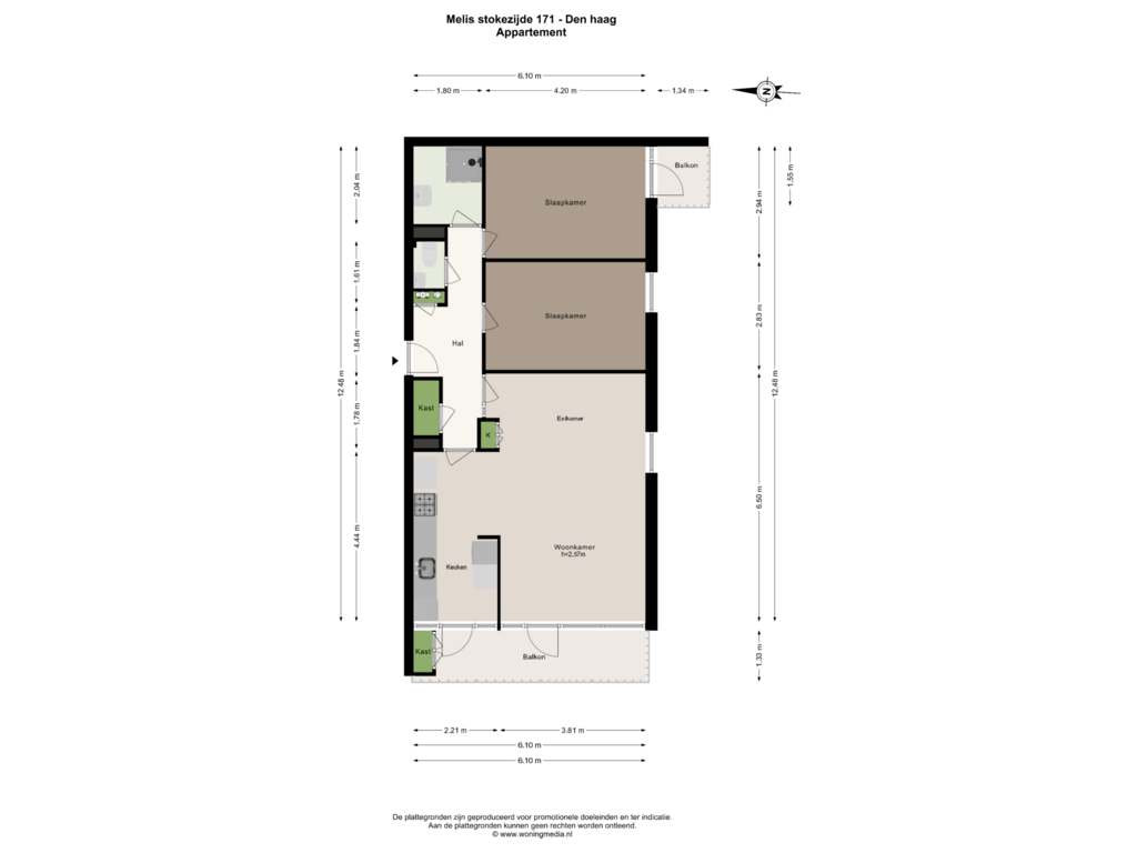 Bekijk plattegrond van Appartement van Melis Stokezijde 171