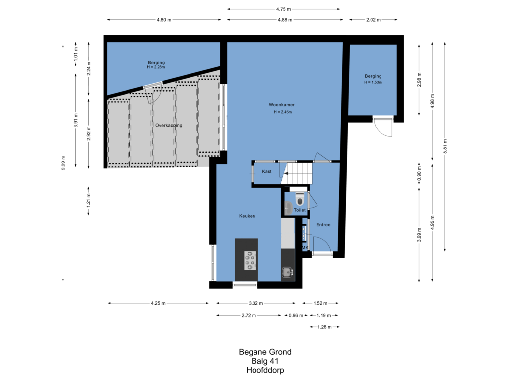 Bekijk plattegrond van Begane grond van Balg 41