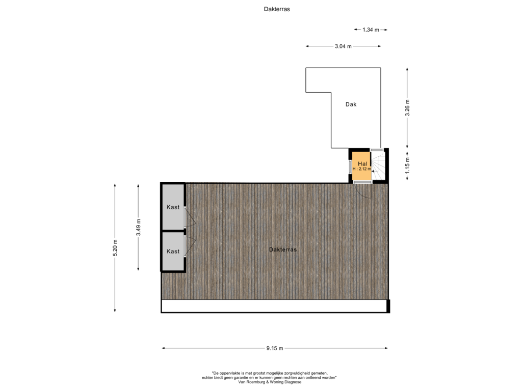 Bekijk plattegrond van Dakterras van Prinseneiland 545