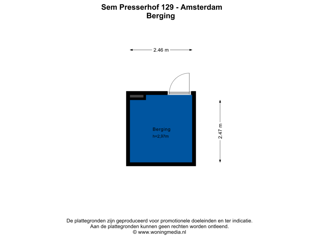 Bekijk plattegrond van Berging van Sem Presserhof 129