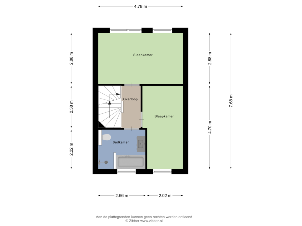 Bekijk plattegrond van Eerste verdieping van Beuningsesteeg 5