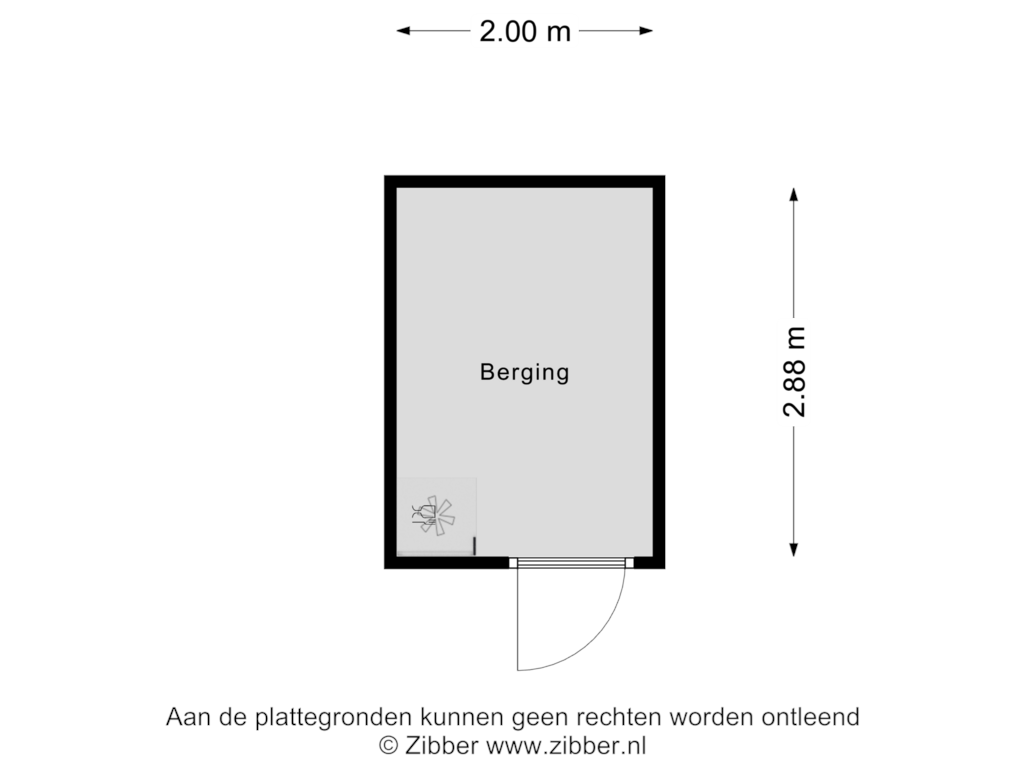 Bekijk plattegrond van Berging van Beuningsesteeg 5