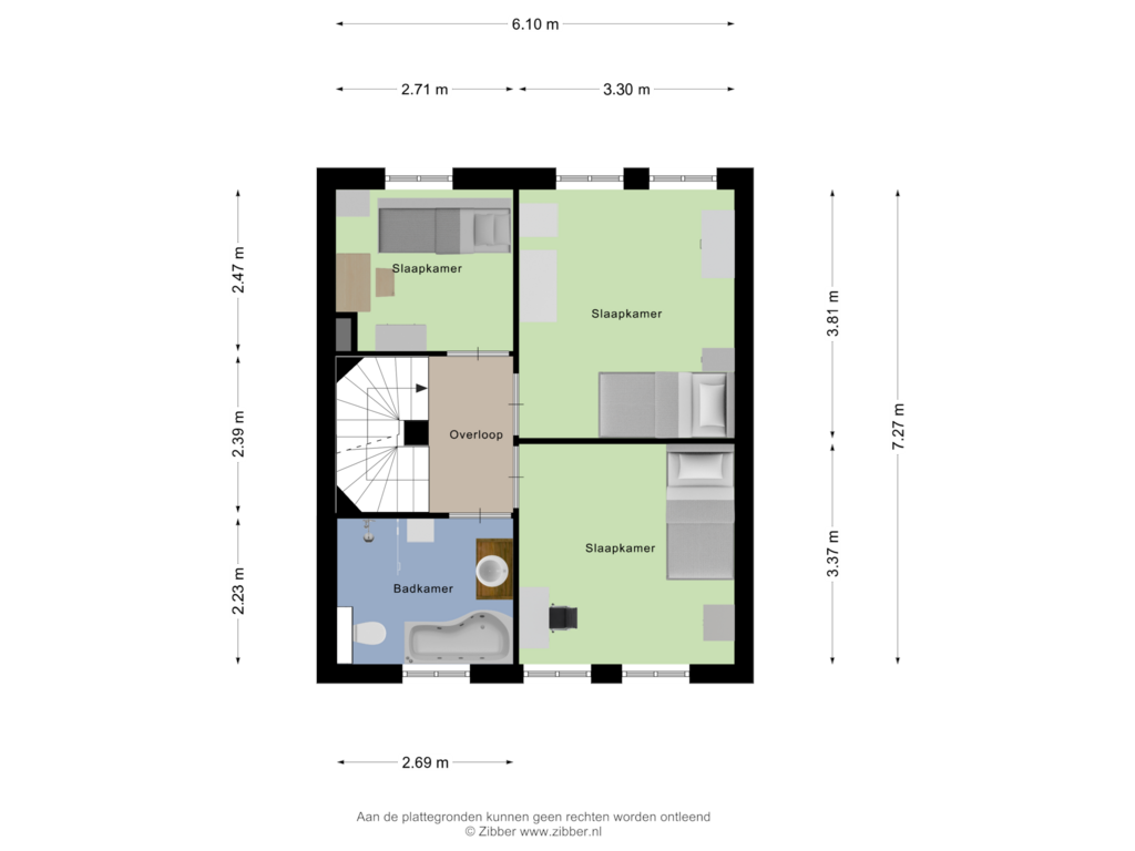 View floorplan of Eerste Verdieping of Vaartsestraat 21