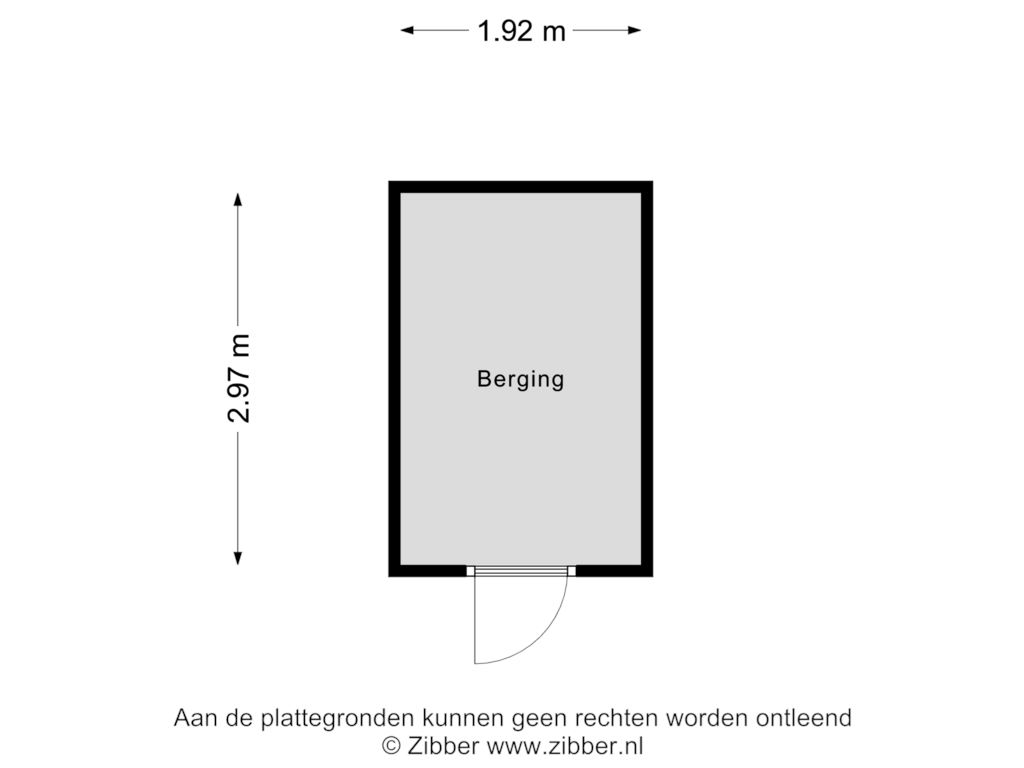 Bekijk plattegrond van Berging van Vaartsestraat 21