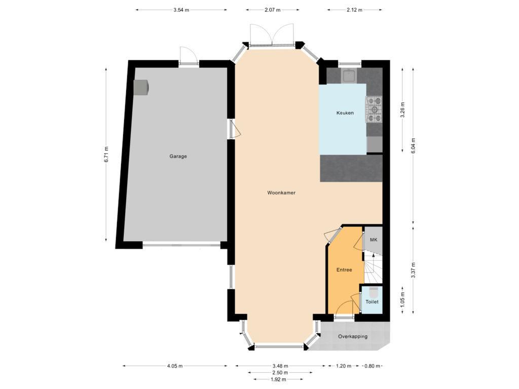 Bekijk plattegrond van Begane Grond van Meers 16