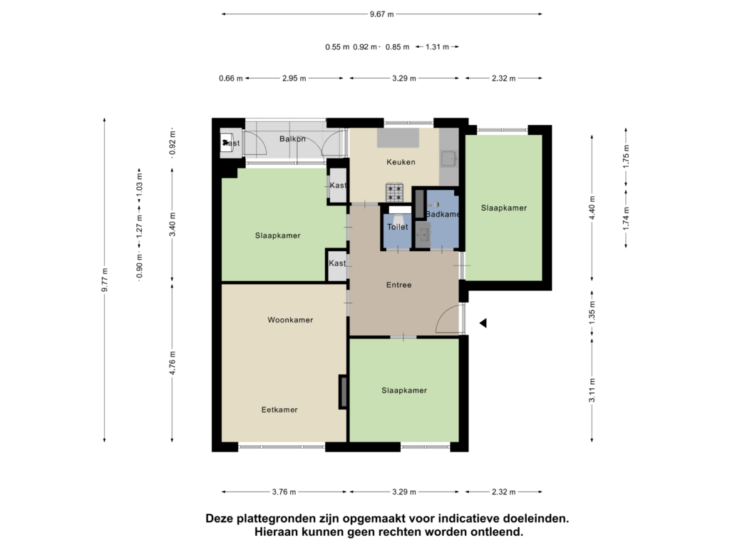 Bekijk plattegrond van Appartement van Neptunusstraat 12