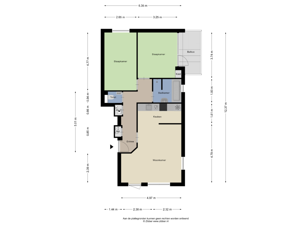 View floorplan of Appartement of Amsterdamsevaart 118-A