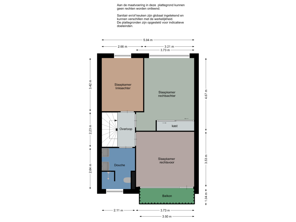 Bekijk plattegrond van Eerste verdieping van Keijzerstraat 6