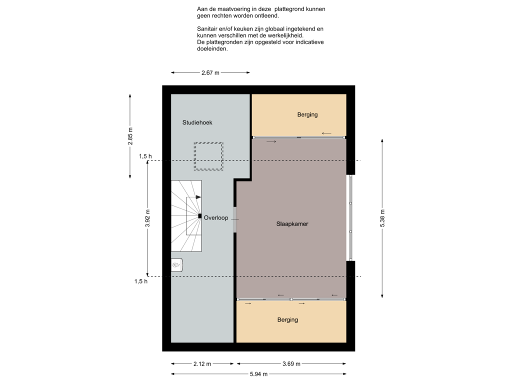 Bekijk plattegrond van Tweede verdieping van Keijzerstraat 6