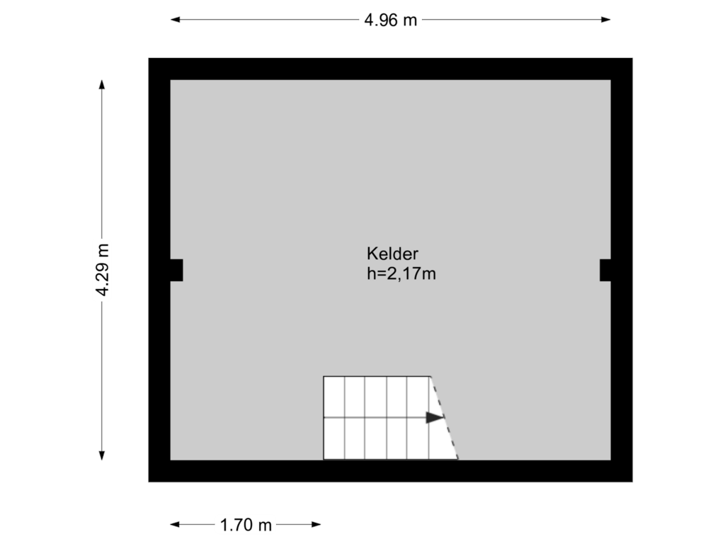 View floorplan of Kelder of Benedenberg 108