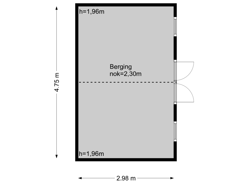 View floorplan of Berging of Benedenberg 108