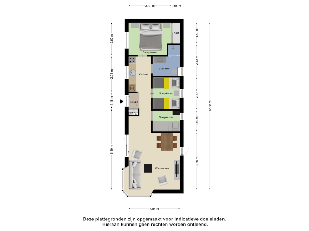 Bekijk plattegrond van Begane Grond van Groenedijk 6-640