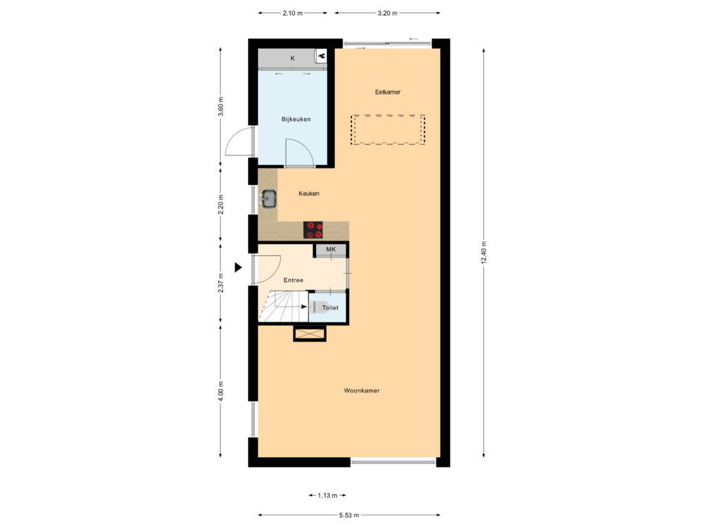 Bekijk plattegrond van Begane Grond van Margriet 1