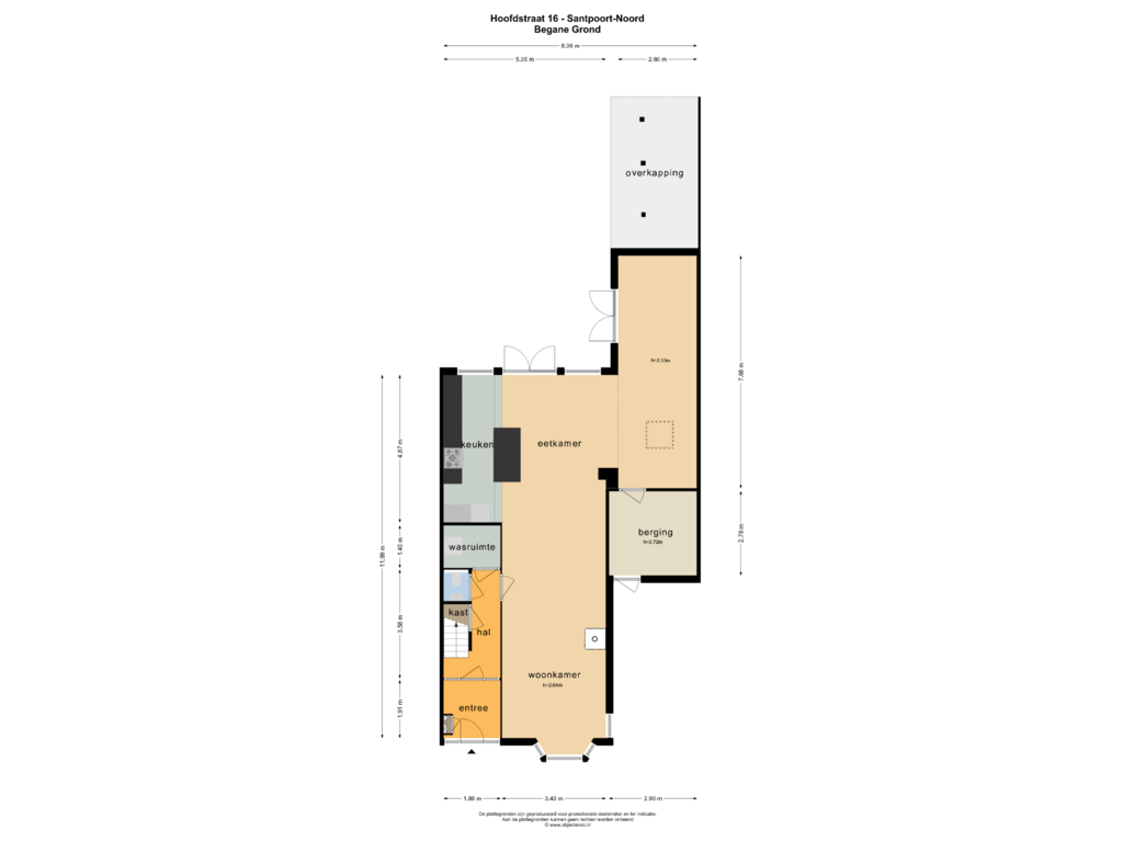 View floorplan of Begane Grond of Hoofdstraat 16