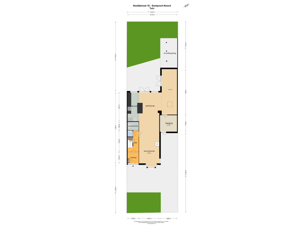 View floorplan of Tuin of Hoofdstraat 16