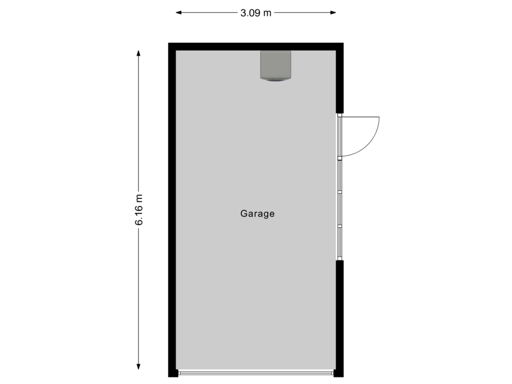 View floorplan of Garage of Da Costastraat 19