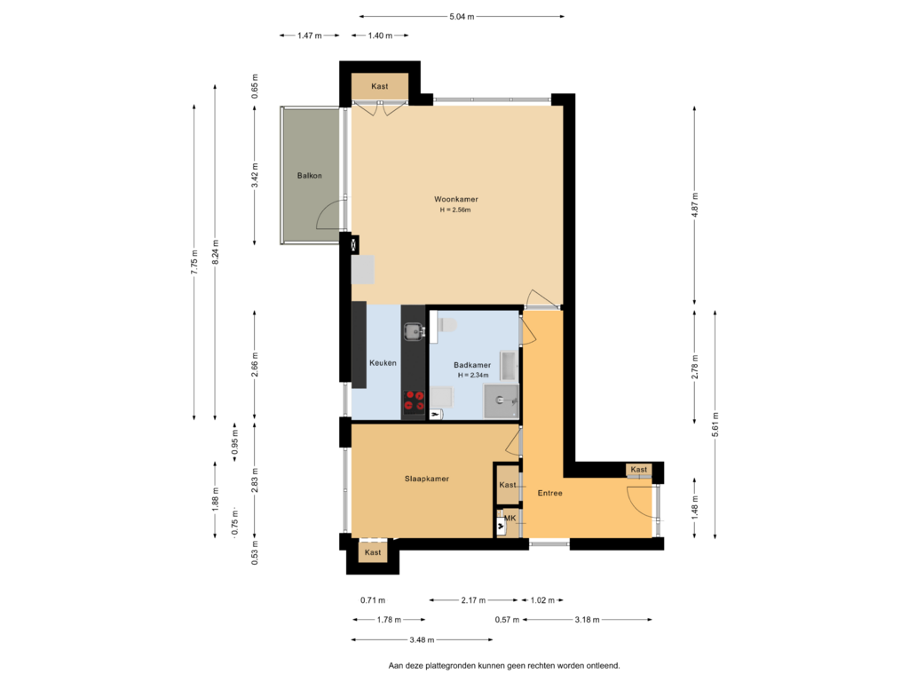 Bekijk plattegrond van Appartement van Europaplein 40-H