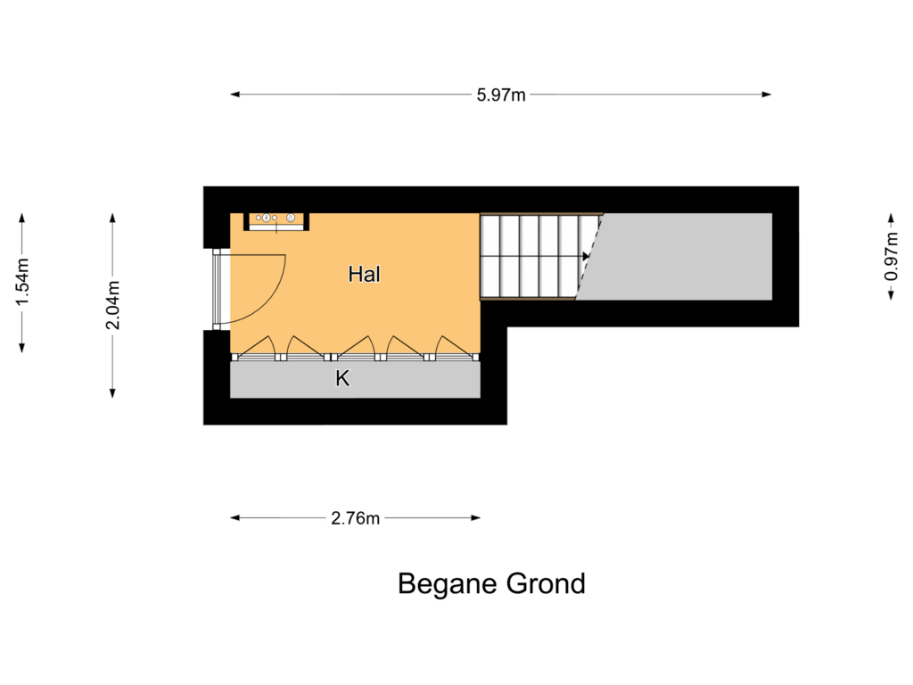 Bekijk plattegrond van Begane Grond van Pletterijstraat 87-D