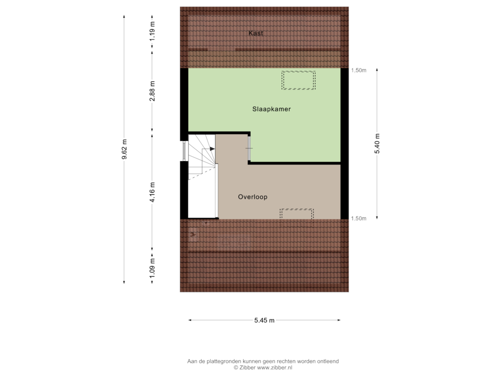 View floorplan of Tweede Verdieping of Levanter 15