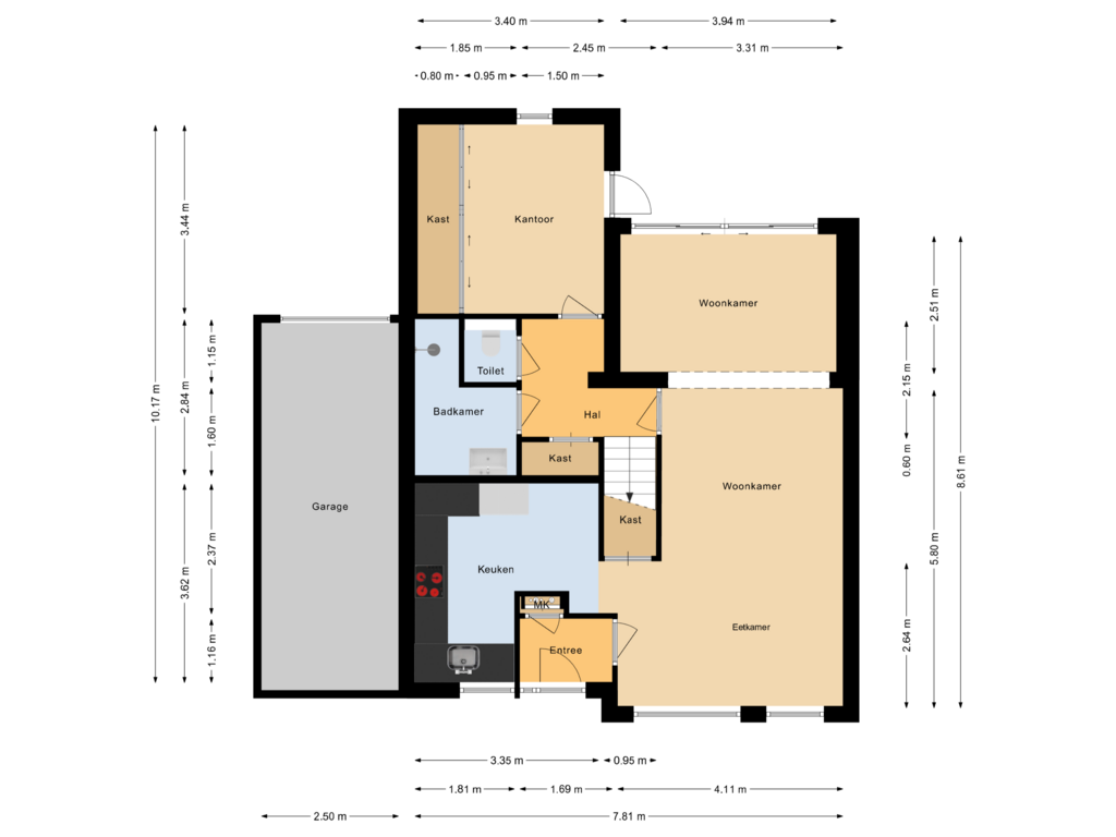 Bekijk plattegrond van Begane grond van Marinus Postlaan 58